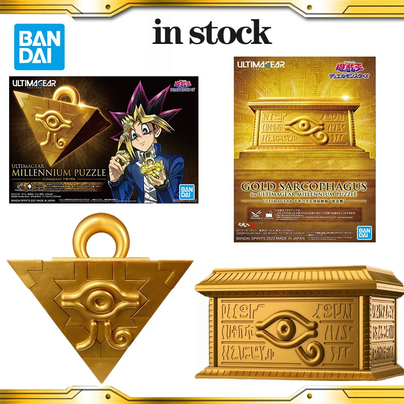 ¡En Stock Original BANDAI Duel Monsters yu-gi-oh! Ultimagear-rompecabezas de sarcófago de oro, modelo de figura de acción de Anime, juguetes, UA Millennium