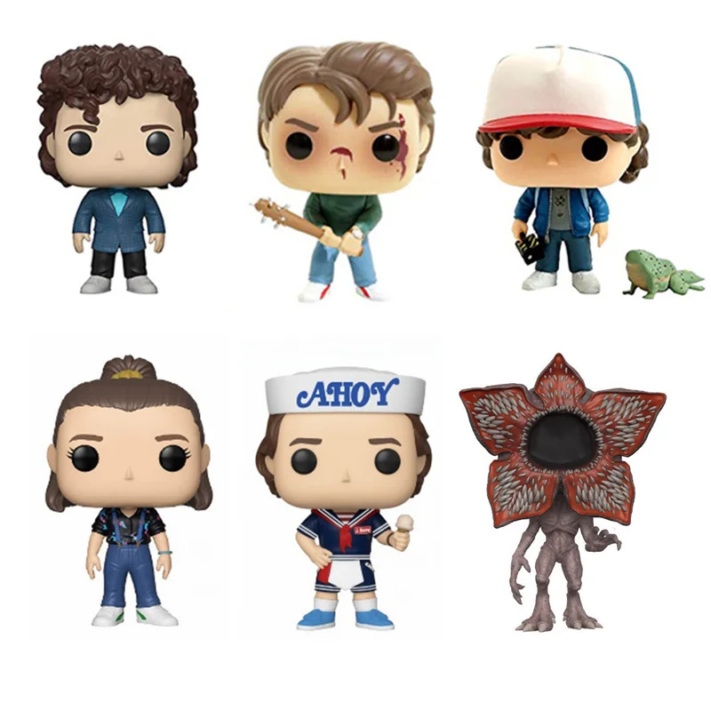 

10cm Action Figure Stranger Things Character Steve Eleven Dustin Vinyl Dolls For Collection Children's Birthday Toys And Gifts