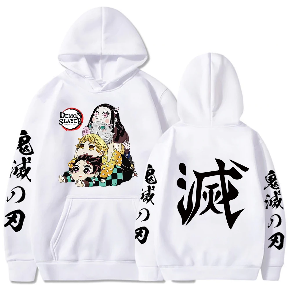 

Anime Demon Slayer Hoodie Oversized Long Sleeve Sweatshirt Harajuku Loose Streetwear Cloth Hip Hop Casual Spring Autumn Pullover