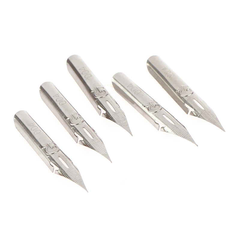 

5Pcs Pen Tip Dark Tip Retro Dipped Tip Stainless Steel English Calligraphy Stationery Office School Supplies Writing