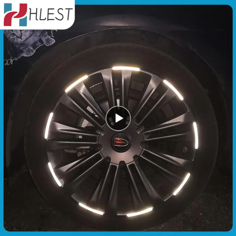 

Светоотражающие полосы для обода автомобильных колес, стильные Светоотражающие светоотражающие наклейки для обода шин, водонепроницаемые креативные