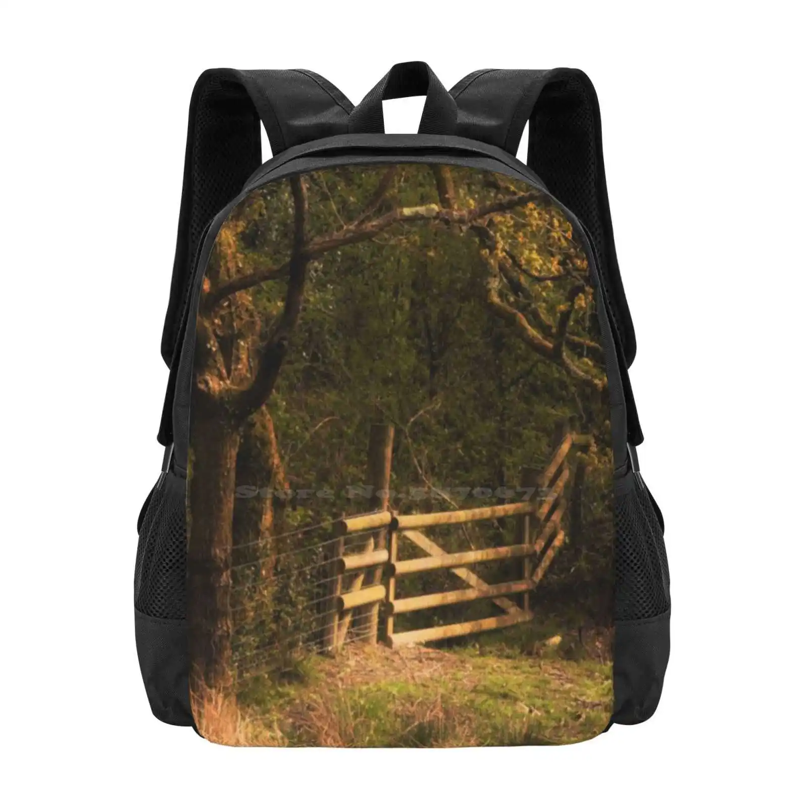 

Landscape Hot Sale Backpack Fashion Bags Trees Nature Wilderness Woodlands Forest Scenery Surroundings Terrain Sticks Pastoral