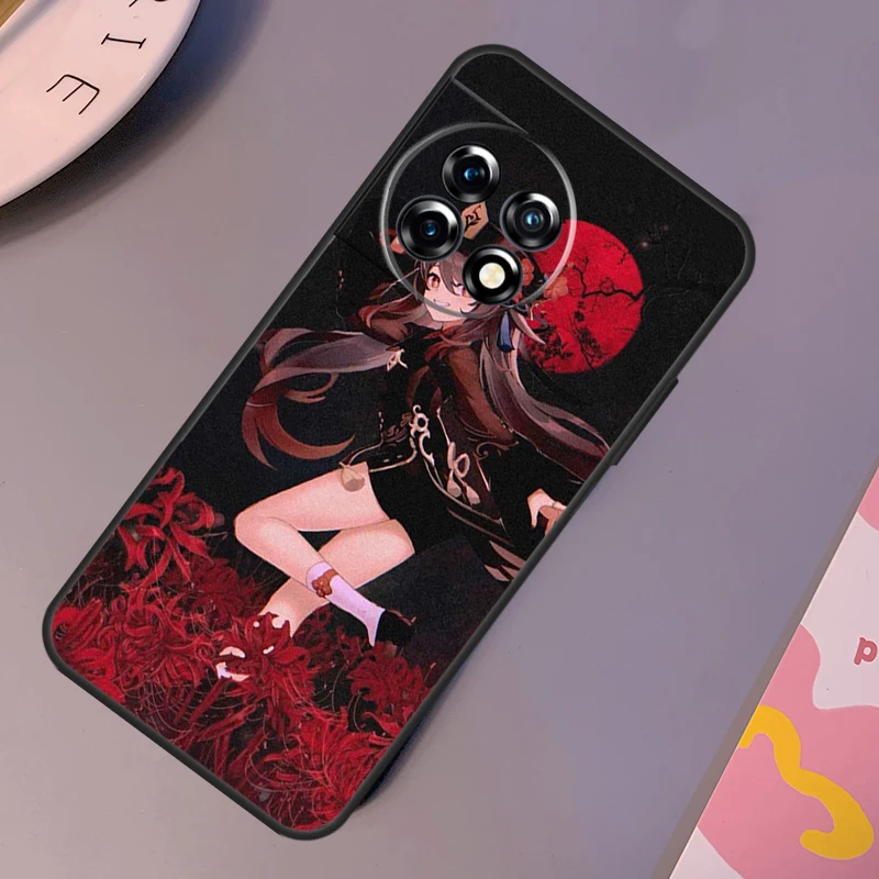 Чехол Genshin Impact Hutao для OnePlus 12 11 9 10 Pro 9RT 10T 10R 12R Nord CE 2 3 Lite 2T N10 N20