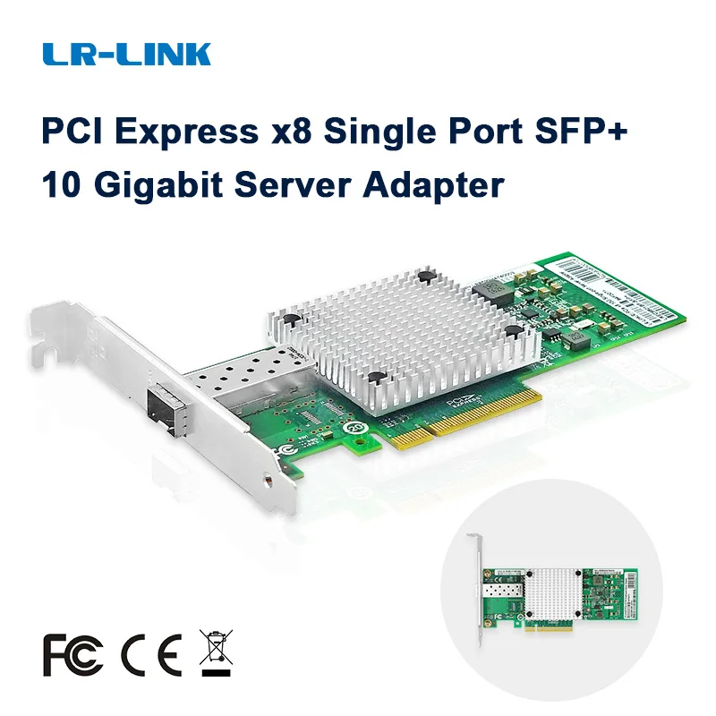 LR-LINK 9801BF-SFP+ 10Gb PCI-E NIC Network Card Intel 82599EN Chipset for X520-DA1 Converged Network Adapter(NIC) Single SFP+