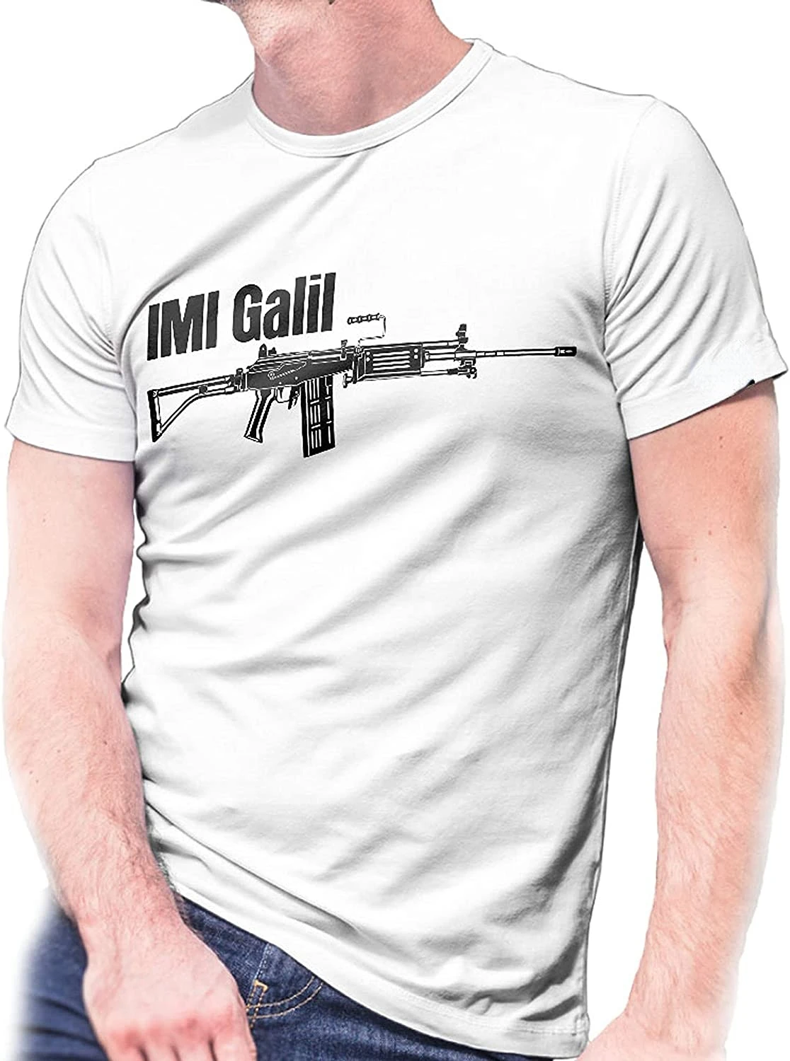 IMI Galil Assault Rifle Israel Army 5.56 Mm IDF Men T-Shirt Summer Short Sleeve Casual Cotton O-Neck Tees