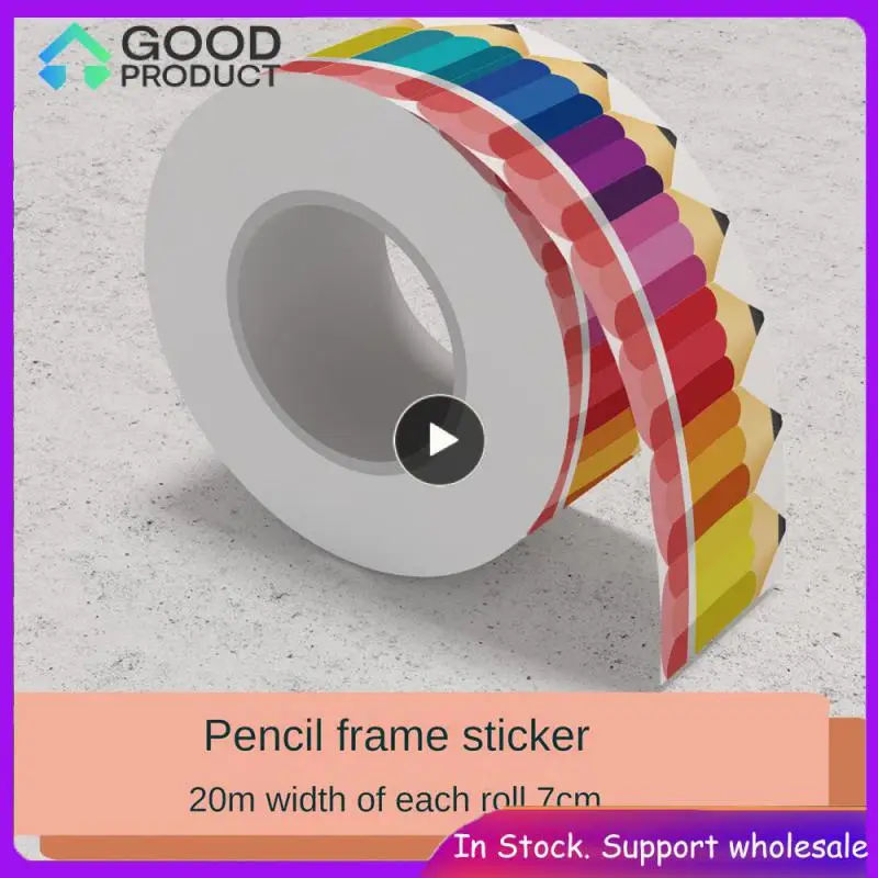 Border Decorative Pencil Border Sticker Clear Pattern Bulletin Board Sticker Easy To Tear 260g