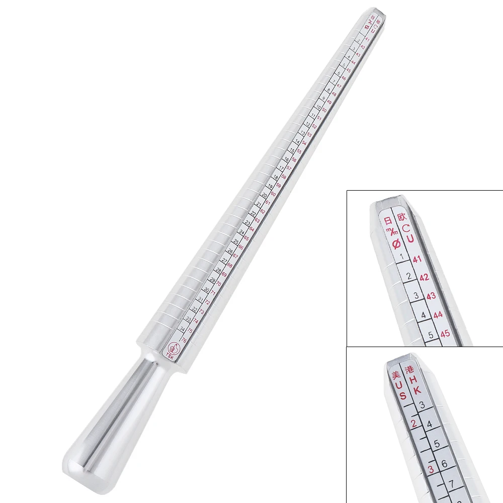 

Caliper Gauge HK / US / EU / JPN Degree Standard Aluminum Alloy Ring Stick Measurement Tool for Jewelry Tool Equipments