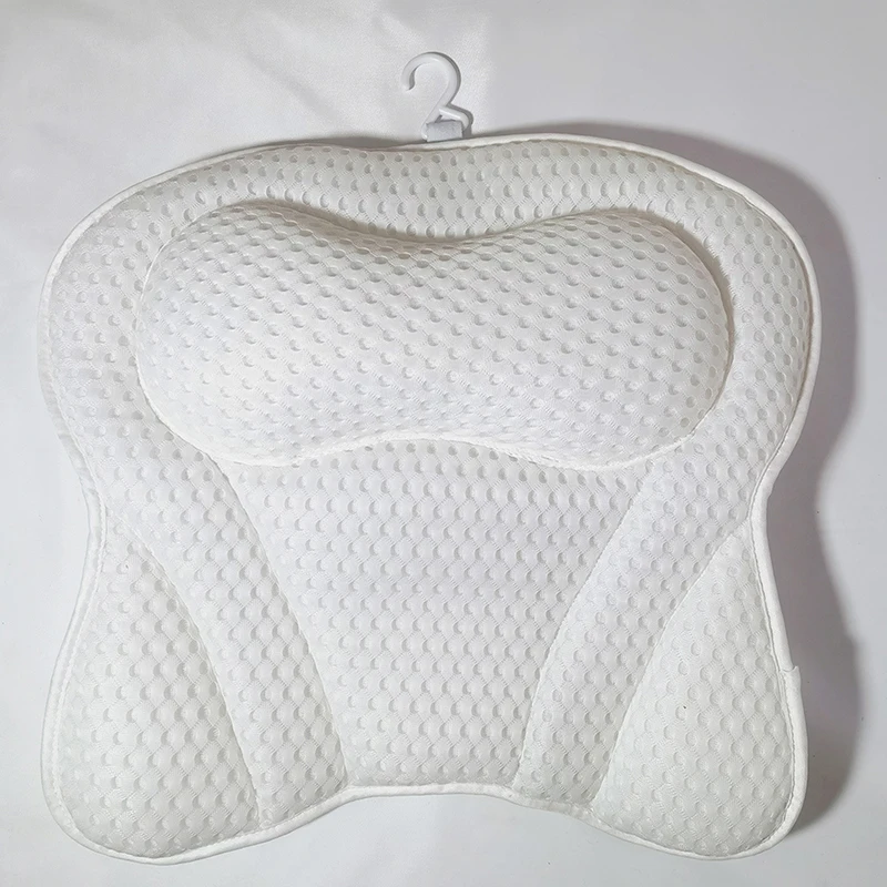 Bath Pillow White Butterfly Breathable Bathroom Cushion Accersories for Home Bathroom Accessories with Suction Cups