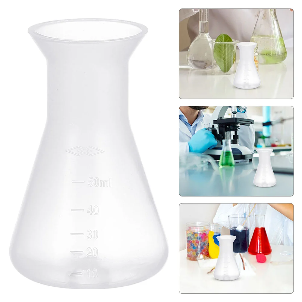 

Flask Erlenmeyer Conical Laboratory Experiment Narrow Mouth Chemistry Bottle 50Ml Beakers Science Cylinder Laboratorio