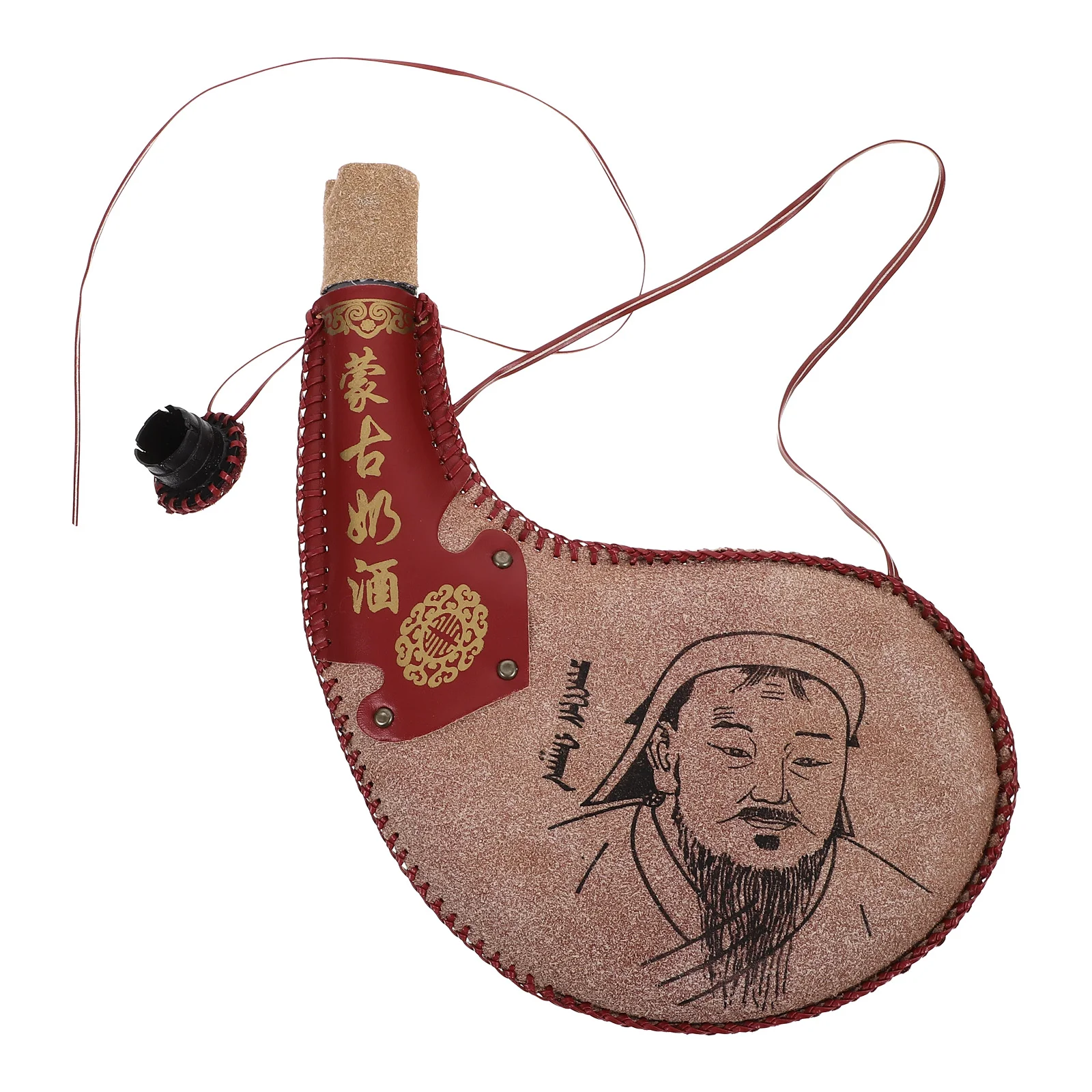 

Portable Jug Travel Hiking Water Bottle Outdoor Decor Cloth Bota Bag Decoration