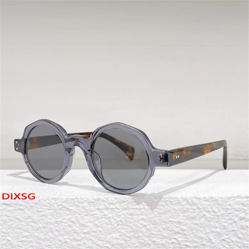 

2022 New Stitching Color Polygon Sunglasses Women Vintage Round Acetic Acid for Men Luxury Brand Glasses Uv400 Gafas De Sol
