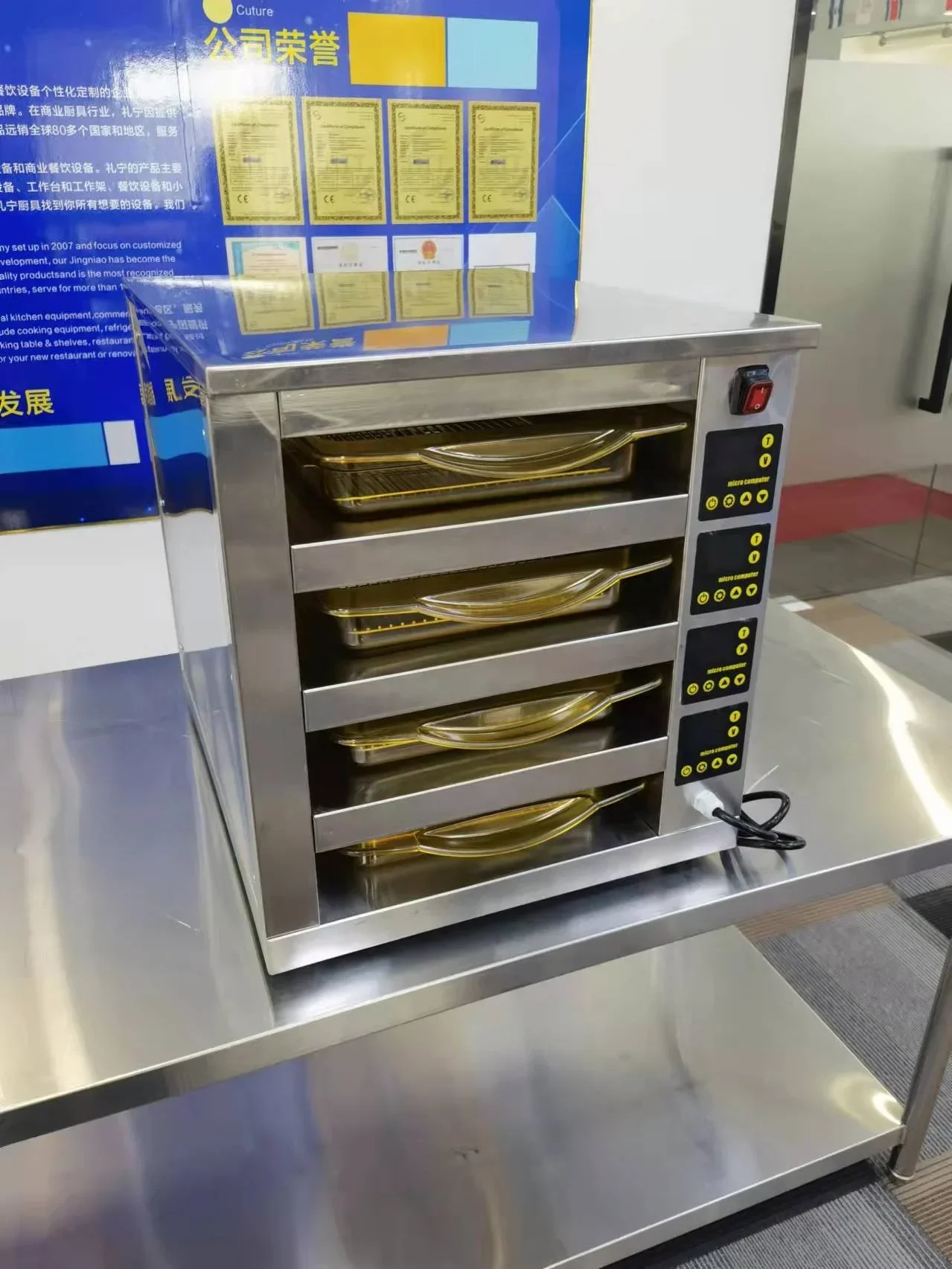 Коммерческий ресторан KFC 2-слойный шкаф с электрическим подогревом для хранения