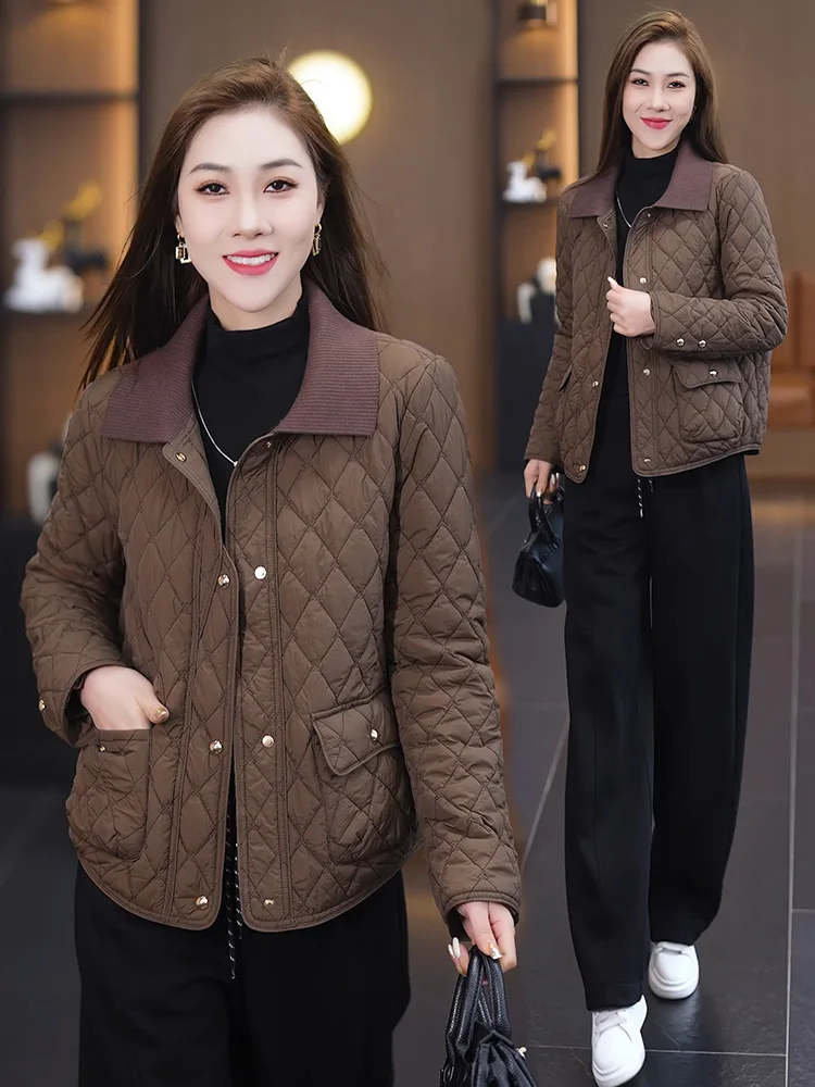 Осень-зима 2023 новое короткое пуховое пальто с шерстяным воротником женская мода