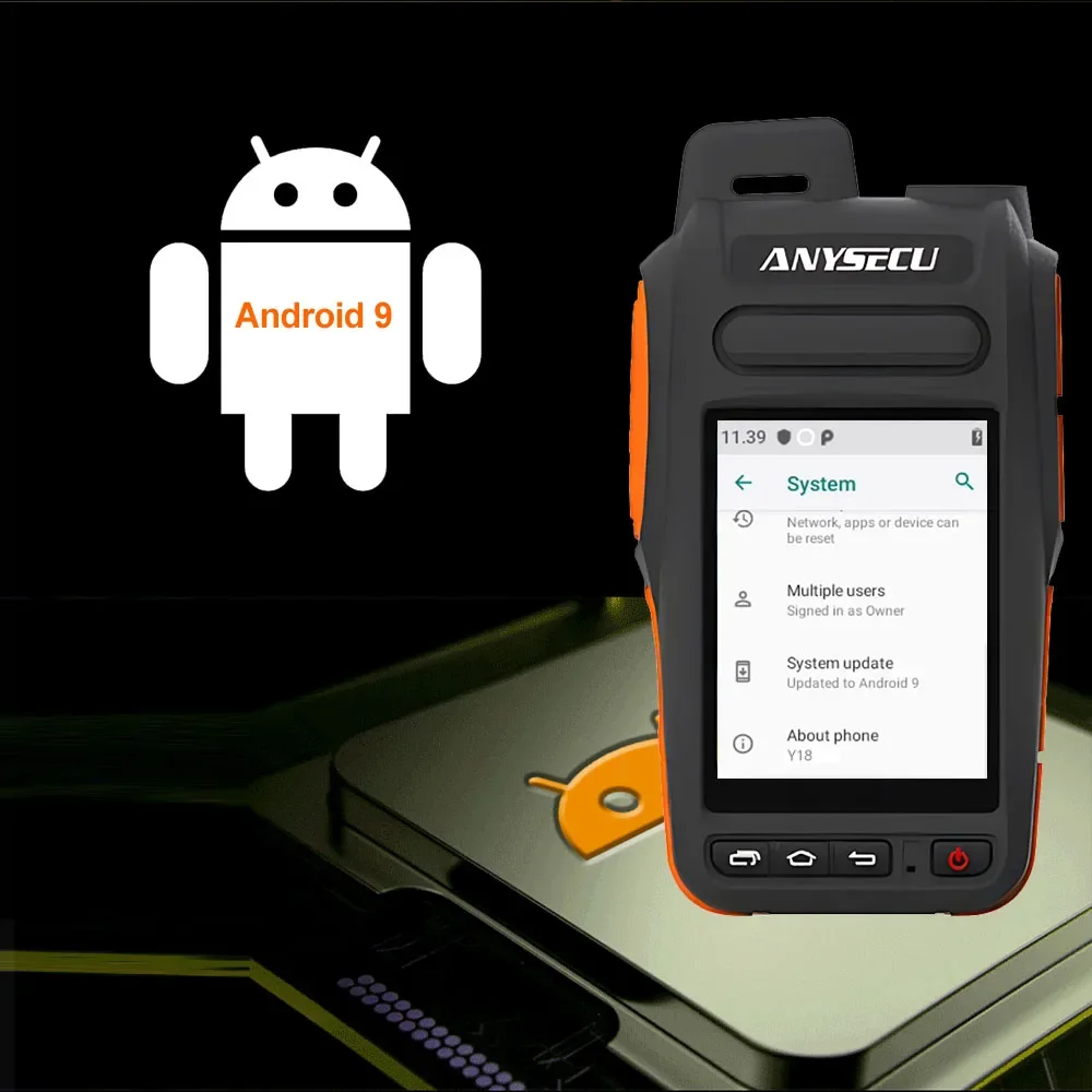 НОВОЕ Сетевое радио Anysecu Y18 4G Y15 Обновление Android 9.0 с мобильным телефоном WIFI GPS