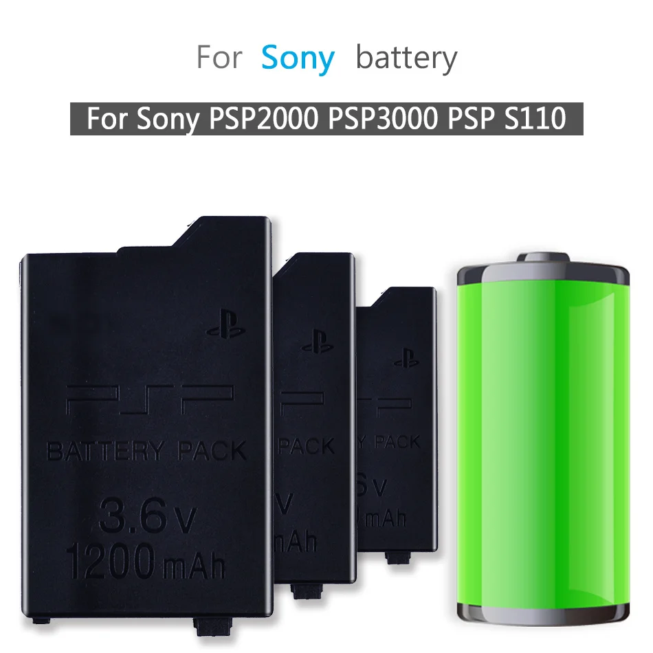 

Литиевая аккумуляторная батарея для SONY, 1200 мАч, для Sony PSP2000, PSP3000, PSP 2000, 3000, PSP-S110, портативный геймпад для PlayStation