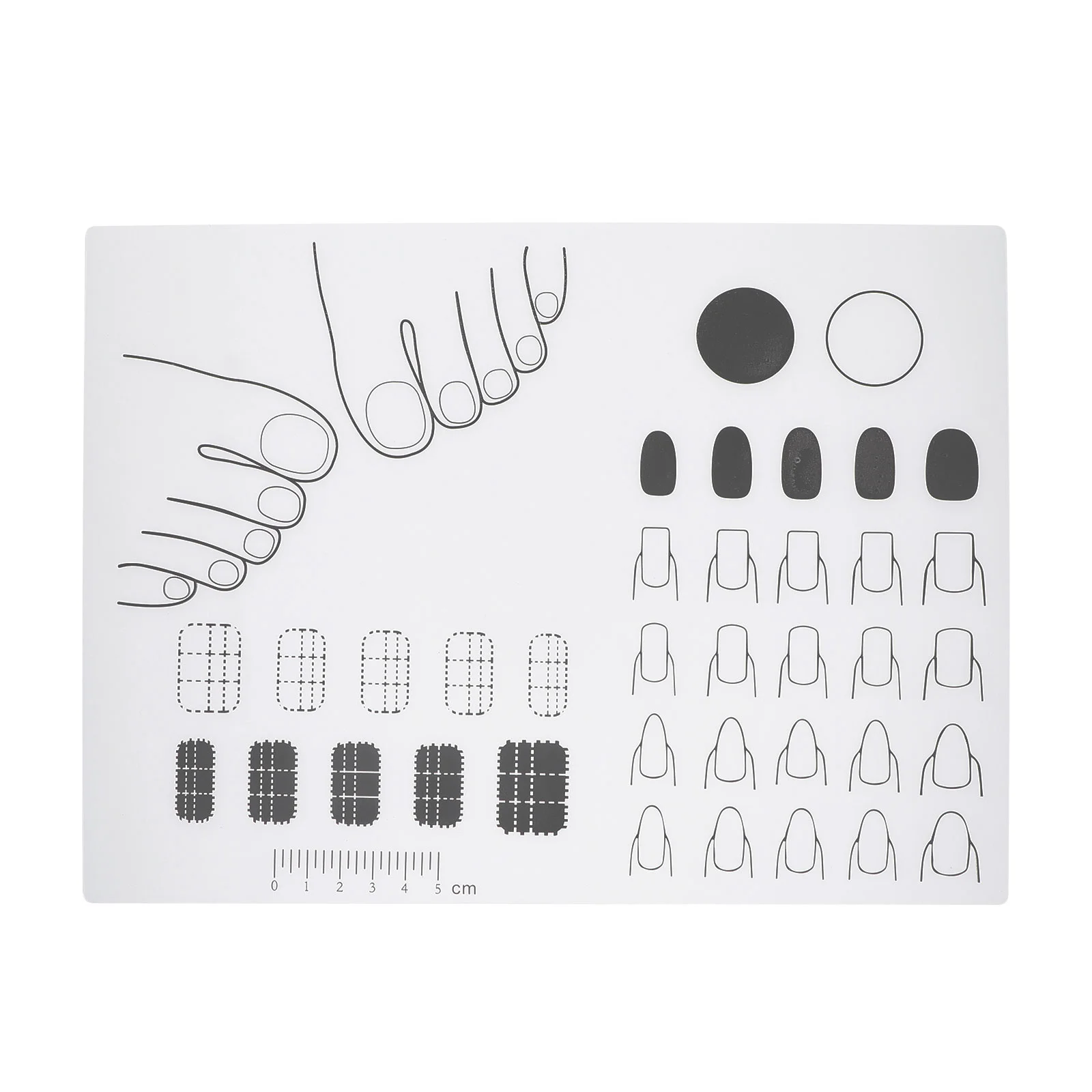 

Nail Mat Acrylic Practice Silicone Training Pad Sheet Nails Template Stamping Table Cover Trainer Application Tool Manicure Matt