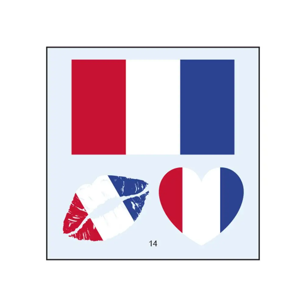 Новинка наклейка на лицо с Европейским флагом Германия Франция Италия