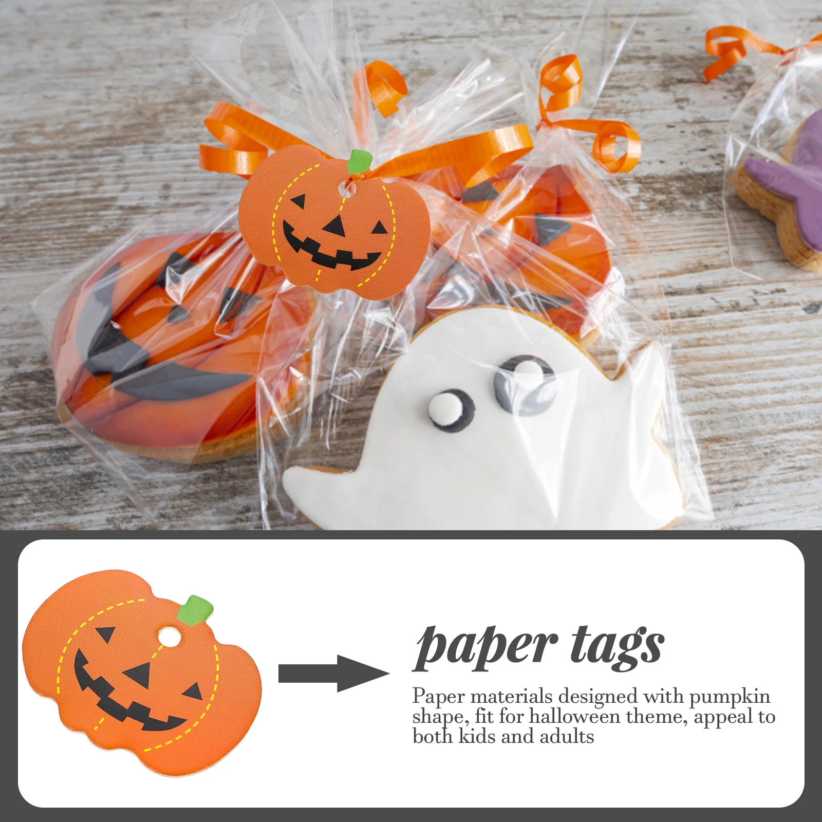 100 шт. подвеска с тыквой и этикеткой подарочная бирка бумага на День Благодарения