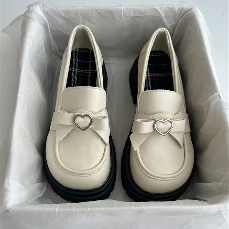 

Black Platform Shoes Mary Jane Shoes Simple Lolita Shoes Student College Sweet Medium Heel Platform Heels Women's Single Shoes