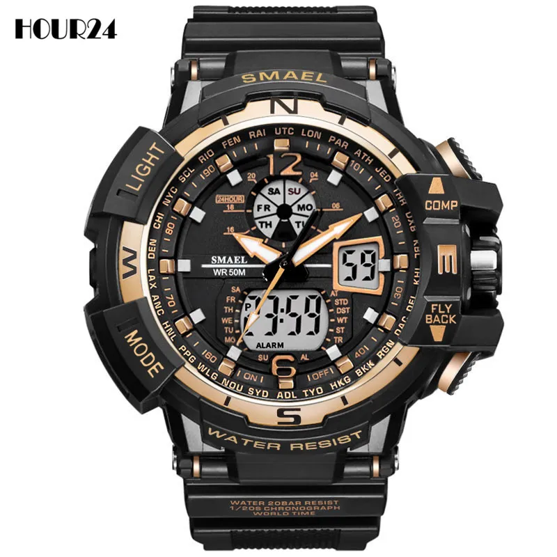 

Top Brand Sports Mens Watches Military Quartz LED Digital Watch Man Waterproof Wristwatch For Men Clock relogios masculino homme