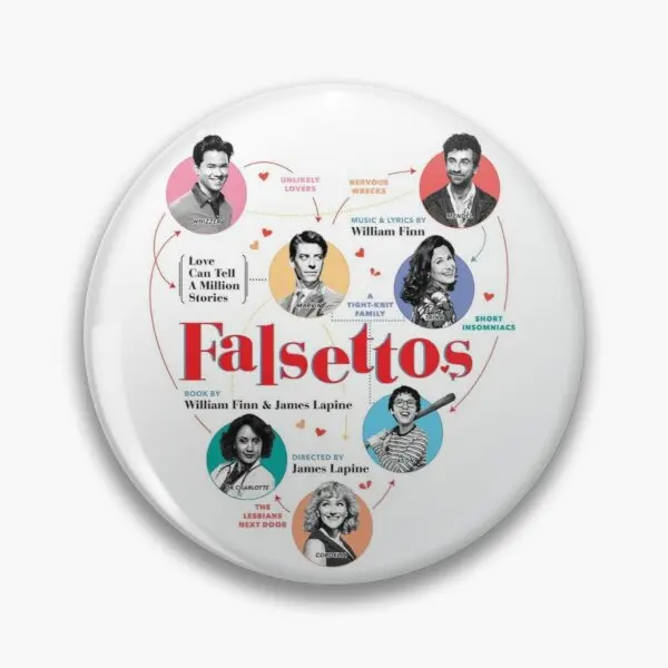 

Falsettos 2016 Плакат с мягкой кнопкой заколка на лацкан Забавный креативный металлический значок на воротник для влюбленных женская шляпа одежда