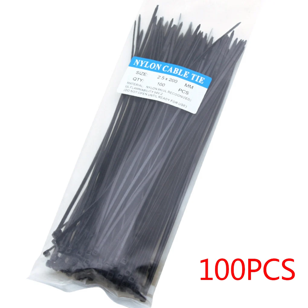 

100X Cable Tie One-off Anti-rust Self-locking Fastening Wire Zip Indoor Outdoor Garage Workshop Ties Accessories