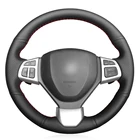 Черная искусственная кожа ручная строчка искусственная кожа для Suzuki Swift 2011-2017 Swift Sport 2011-2017 Vitara S 2015-2019