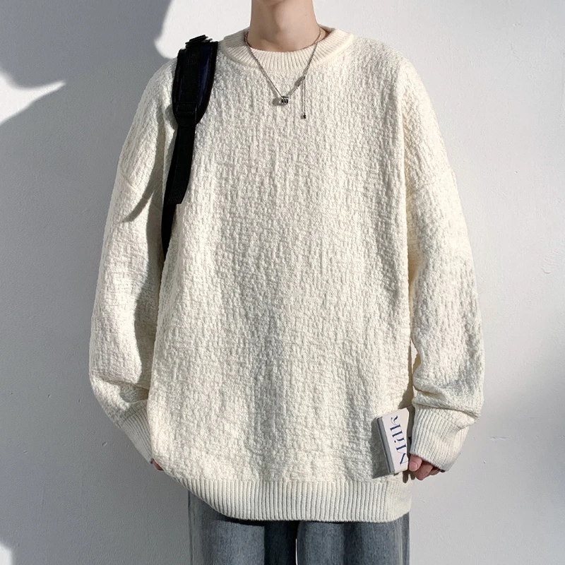 Зимние свитера мужские теплые модные повседневные вязаные пуловеры мужская