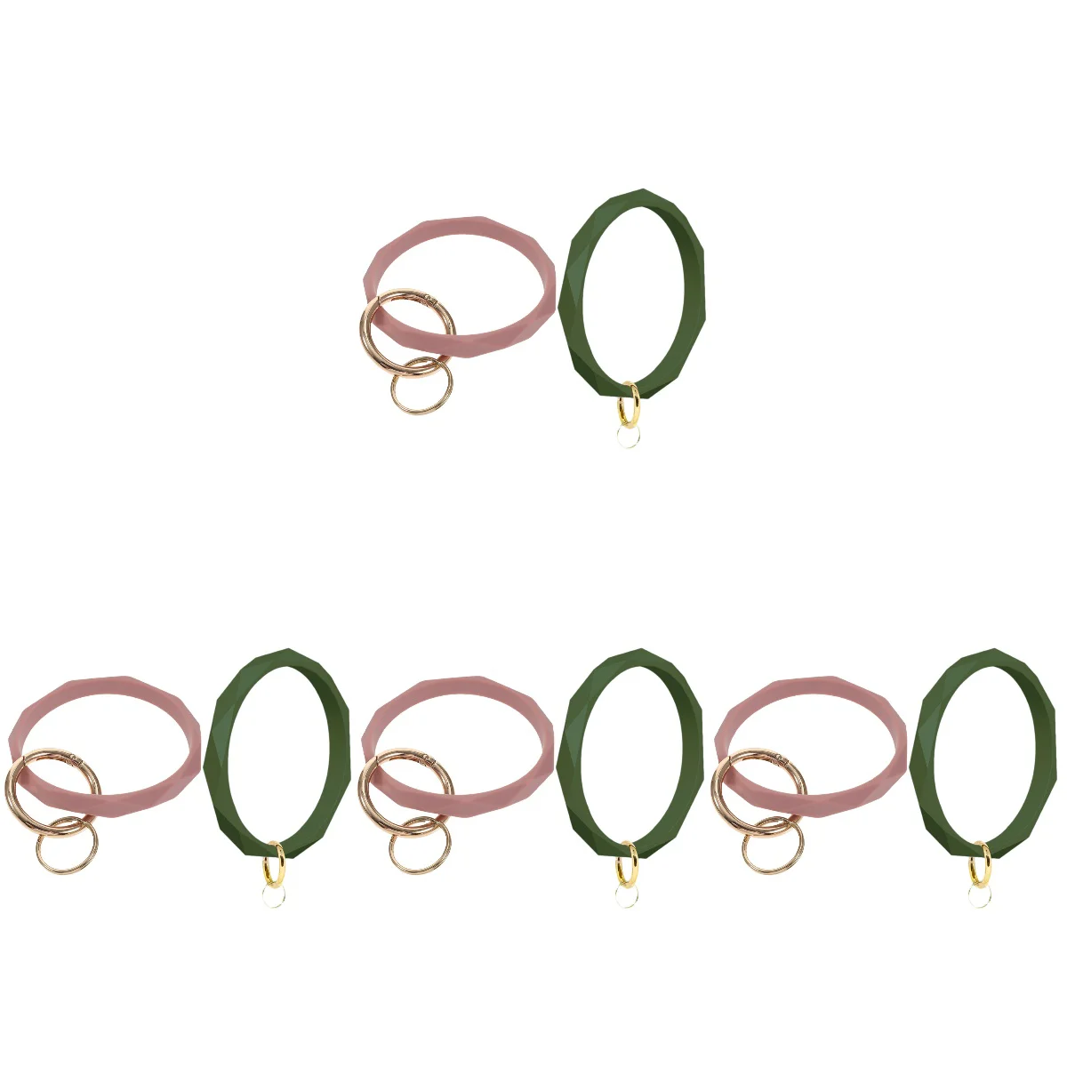 

8 Pcs Silicone Bracelets Decorative Silicone Wristbands Children Adults Multi-function Bracelets