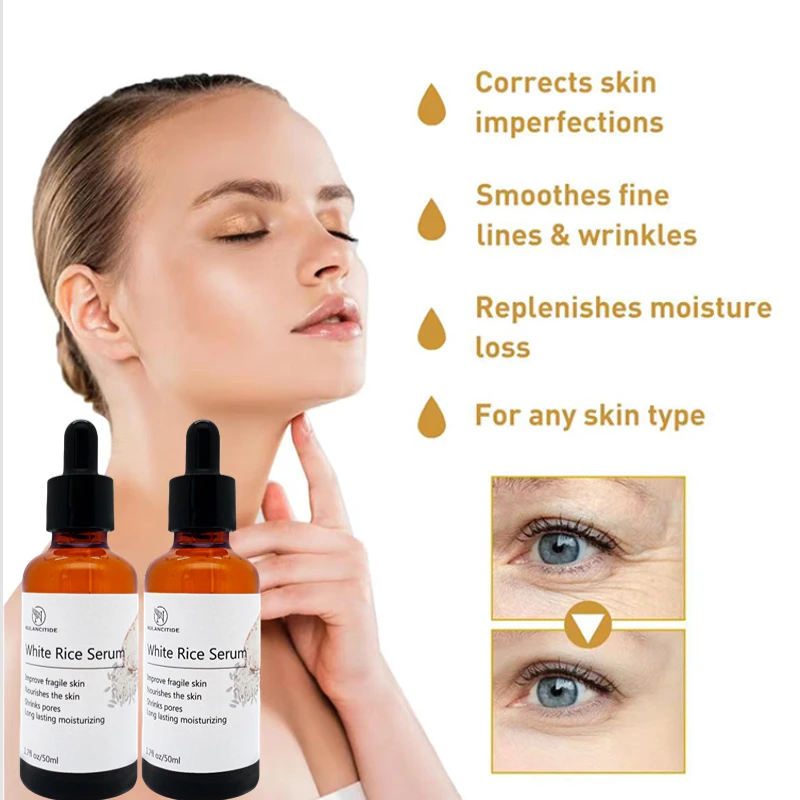 

White Rice Facial Treatment Serum Improves Skin Imperfections Smoothes Fine Lines And Tightens Facial Skin Skin Care Cosmetics
