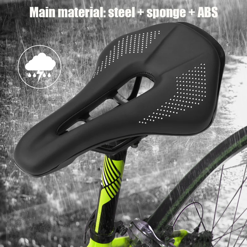 

Bicycle Saddle Seat Road Steel Rails Mountain Bike Cushion For Men Skid-proof Carretera Soft PU Leather Road MTB Cycling Saddles