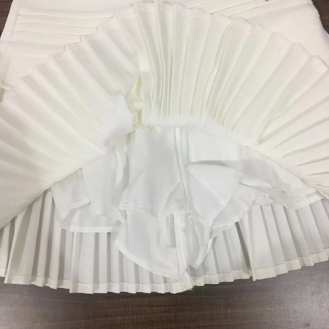 PREPOMP 2023 весна-лето новые поступления короткая мини-плиссированная юбка с высокой