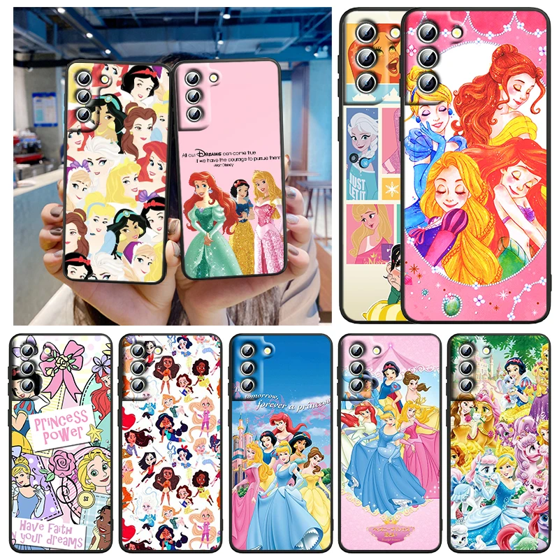 

Disney cute princess Phone Case For Samsung Galaxy S23 S22 S21 S20 FE S10 S10E S9 Plus Ultra Pro Lite 5G Black Cover