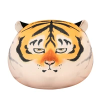 hot kawaii plush fat tiger stuffed toy animal tiger round ball shaped pillow cute children christmas gift