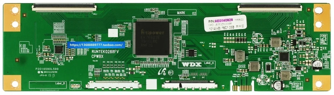 

RCA ae0140828 T - con board 0288fv dual partition logic board 4K