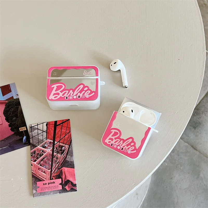 

Barbies Earphone Case Is Suitable for AirPods Pro2 Bluetooth Wireless Earphone Sleeve 1/2/3 Generation Mirror Small Soft Case
