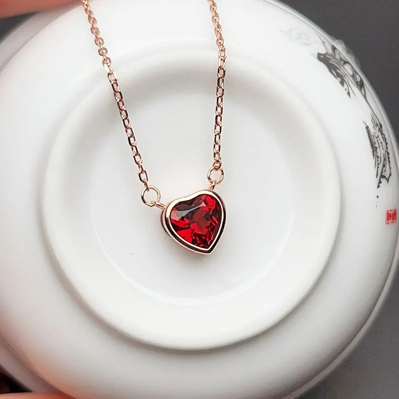 Лидер продаж серебряная подвеска с гранатом 925 пробы 6 мм для повседневной носки