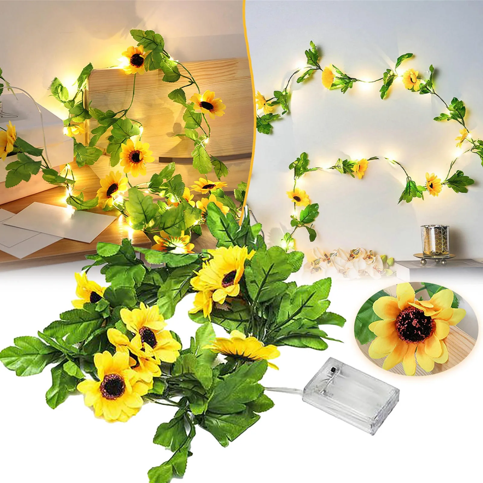 

Clear Boxes for Balloons 7 Sunflowers Lights 20 LED 2 M 6.56 Ft Outdoor Fairy Lights For Garden Trees Patio Christmas Weddings