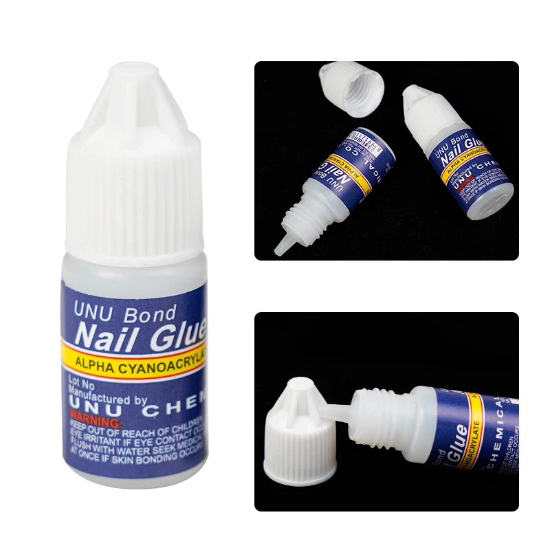 

5pcs Nail Art Glue Fast-Dry Adhesive False Tips UV Acrylic Rhinestone Liquid Decoration Doesn't Hurt Fingernail Manicure Tool 3g