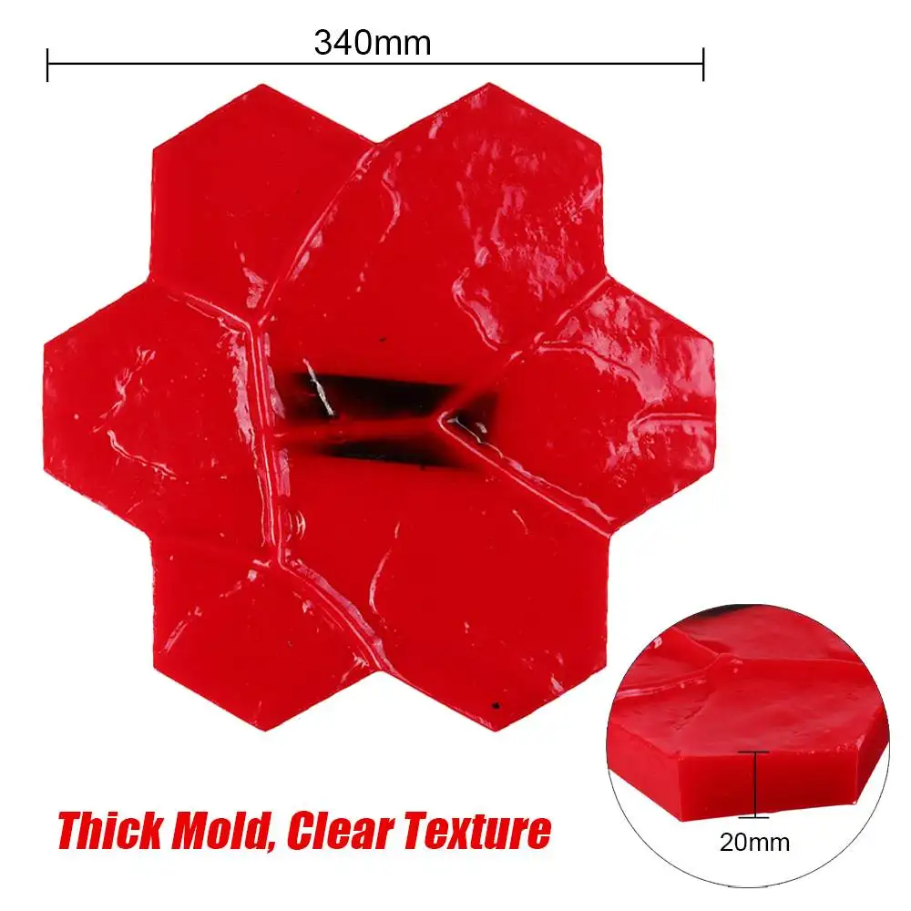 Шестигранный/Прямоугольный Штамп из Полиуретана с Натуральной Текстурой Сланца для Бетонных Стен и Декорирования Двора/Сада.
