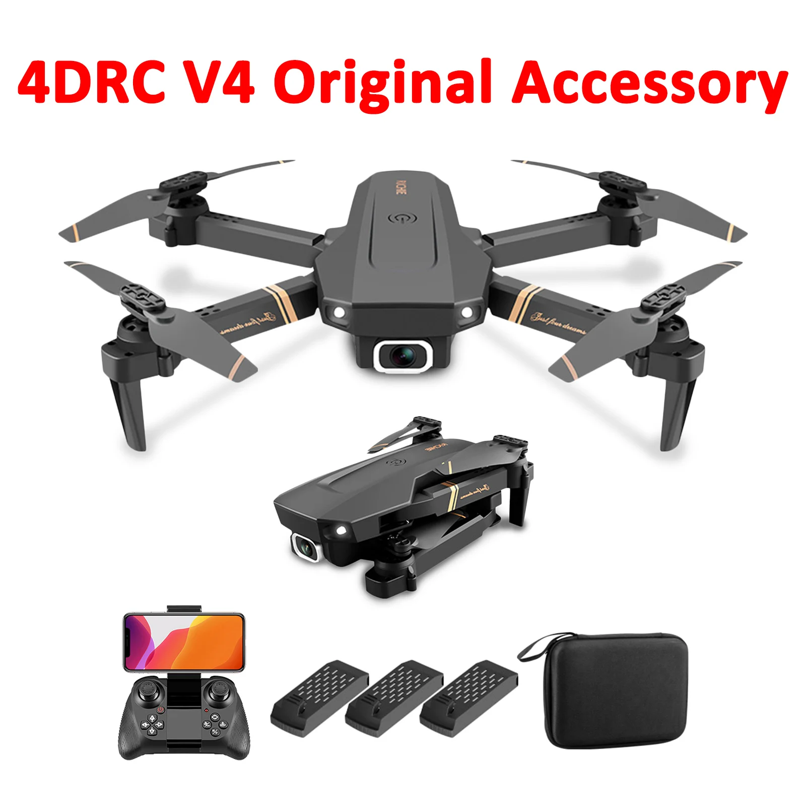 

Квадрокоптер 4 ДРК V4 RICHIE FPV, оригинальный аксессуар, защитная рама для пропеллера, CW CCW, сумка для хранения мотора