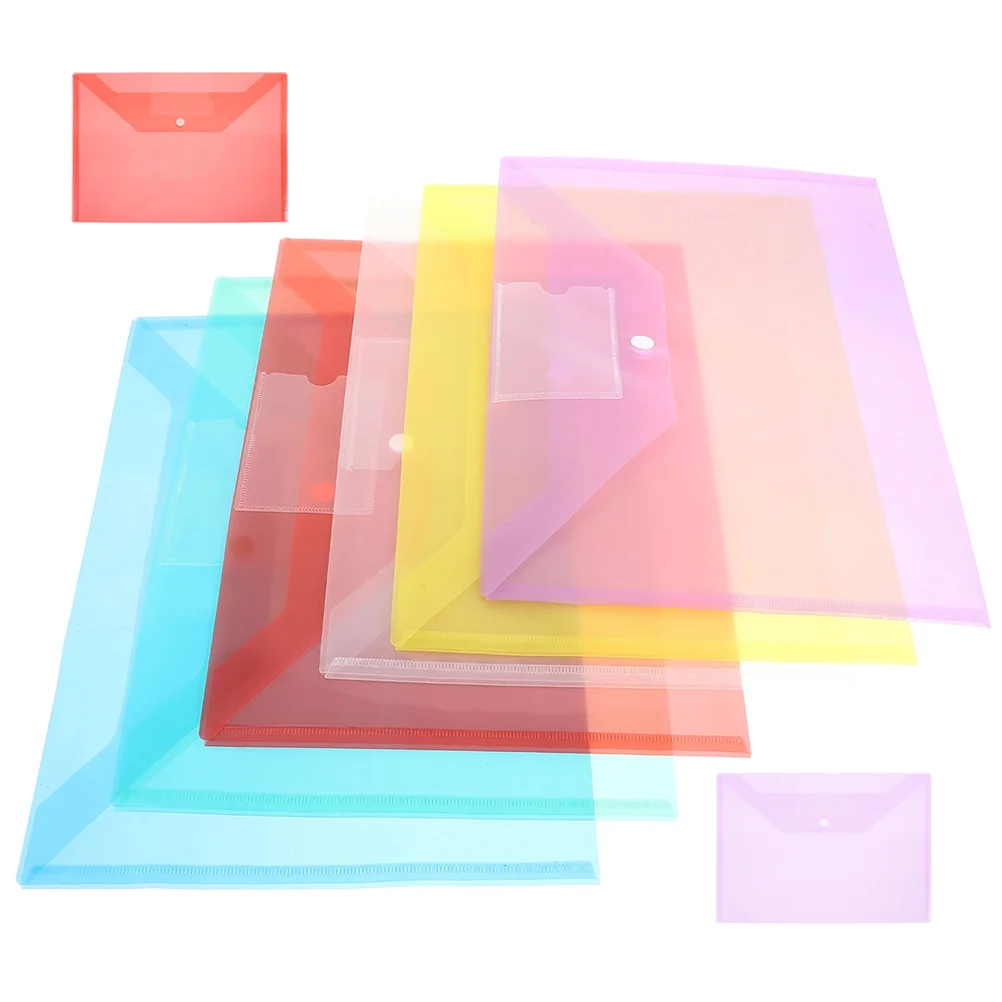 

8 Pcs Envelopes Folder Transparent File Organizers Rack Office Supplies Waterproof Pouches Student
