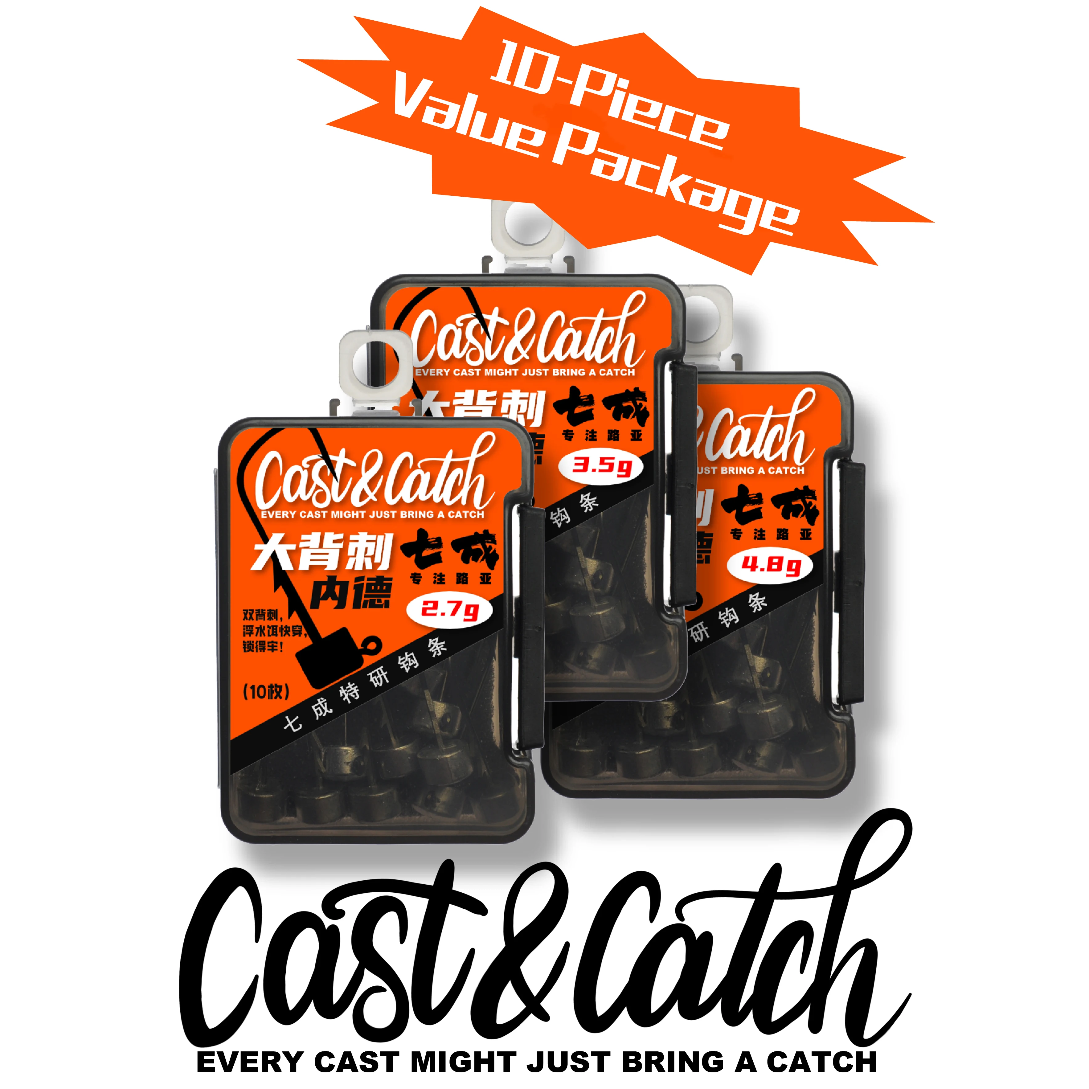 Cast&Catch 10 шт. 10 Double Barb Ned Jig Worm приманки окунь пресноводные рыболовные снасти 2,7 г 3,5 г 4,8 г рыболовные снасти (art.: 3920d2a33e0ea) - 3920d2a33e0ea