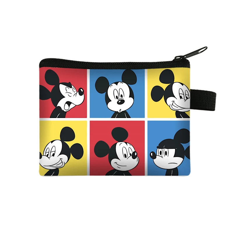 Disney Coin Purse Mickey Anime Kids Wallet Mini Card Holder Printing Coin Storage Bag Key Case Kawaii Coin Bag cartera Pochette