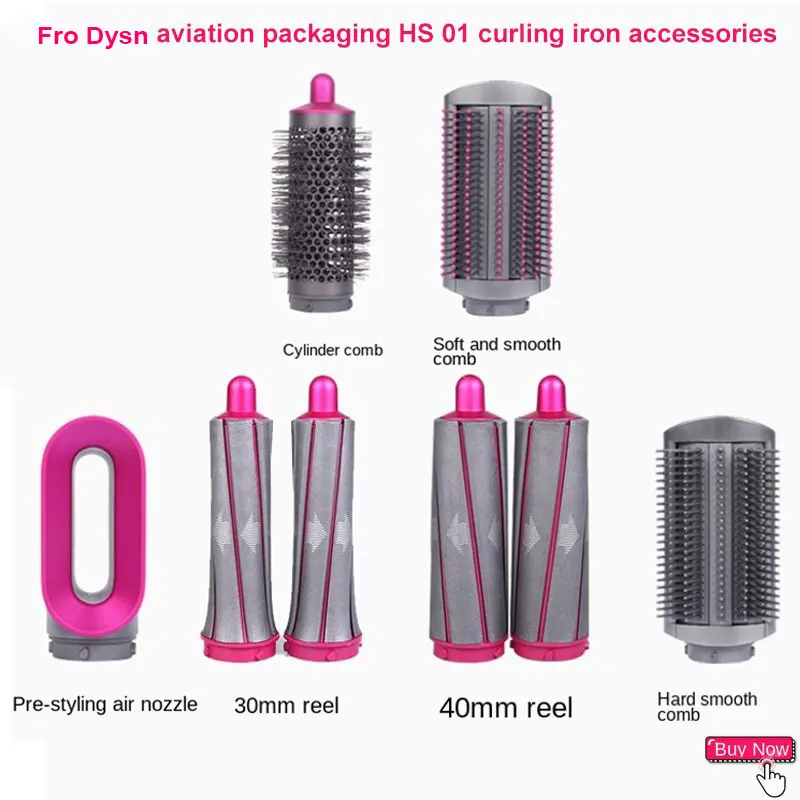 

For Dysn Airwrap HS01 pre-shaped nozzle soft, hard and smooth comb 30 40mm long roll/ cylinder comb cleaning brush accessories