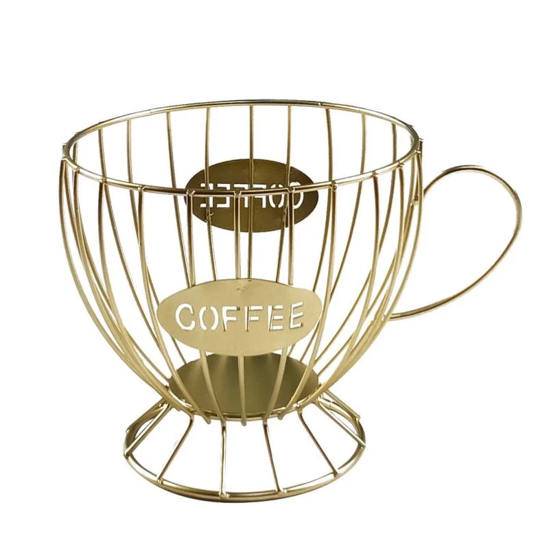 

Universal Coffee Capsule Storage Basket Coffee Cup Basket Vintage Coffee Pod Organizer Holder Black For Home Cafe Hotel Bar