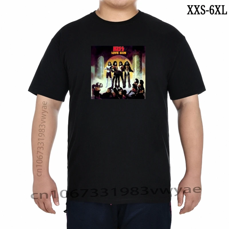 Kiss Heavy Metal Band Love Gun Album Record Cover Art TShirt  New Trends Tee Shirt XXS-6XL