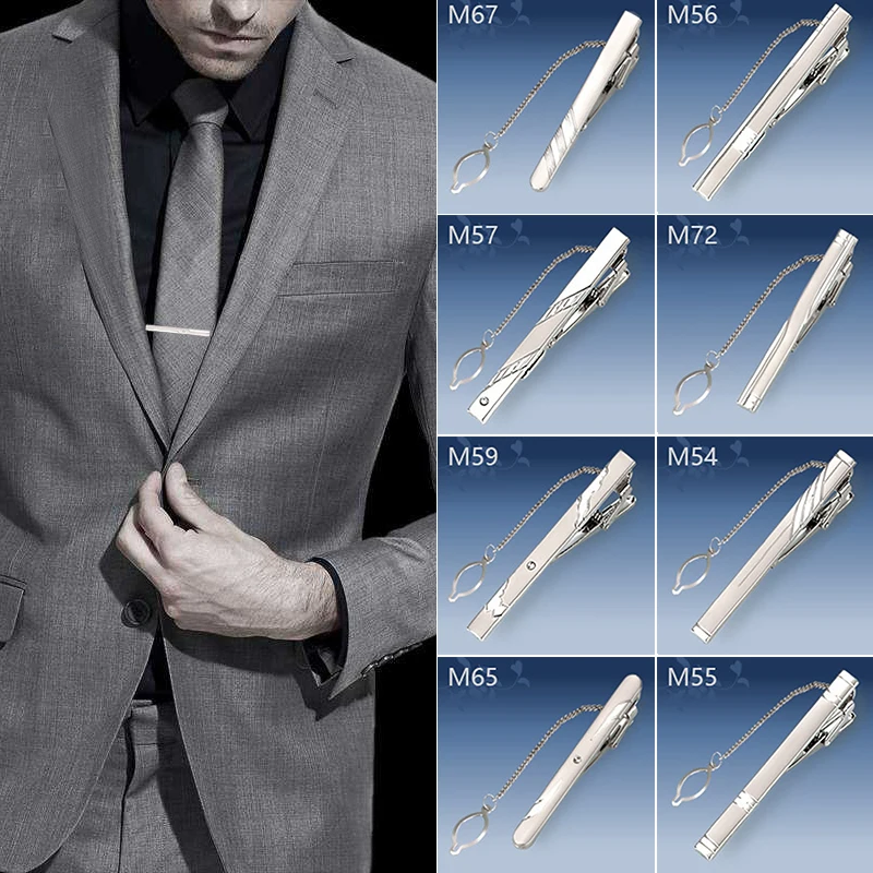 

New Tie Clip Fashion Style 1PC Necktie Men Metal Simple Bar Clasp Practical Bowtie Clasp Tie Pin for Mens Gift Accessories