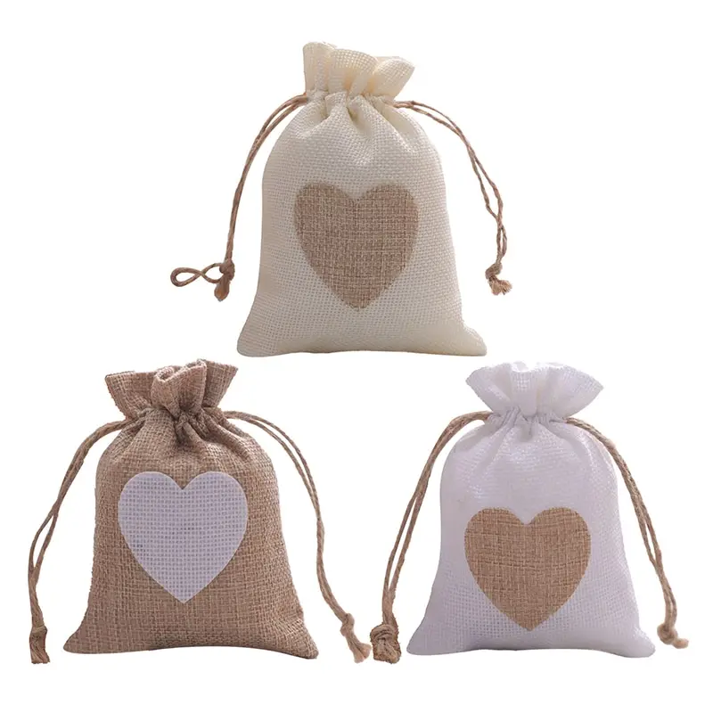 

2/5pcs Jute Bags Gift Drawstring Pouch Gift Box Packaging Bags For Gift Linen Bags Jewelry Display Wedding Sack Burlap Bag