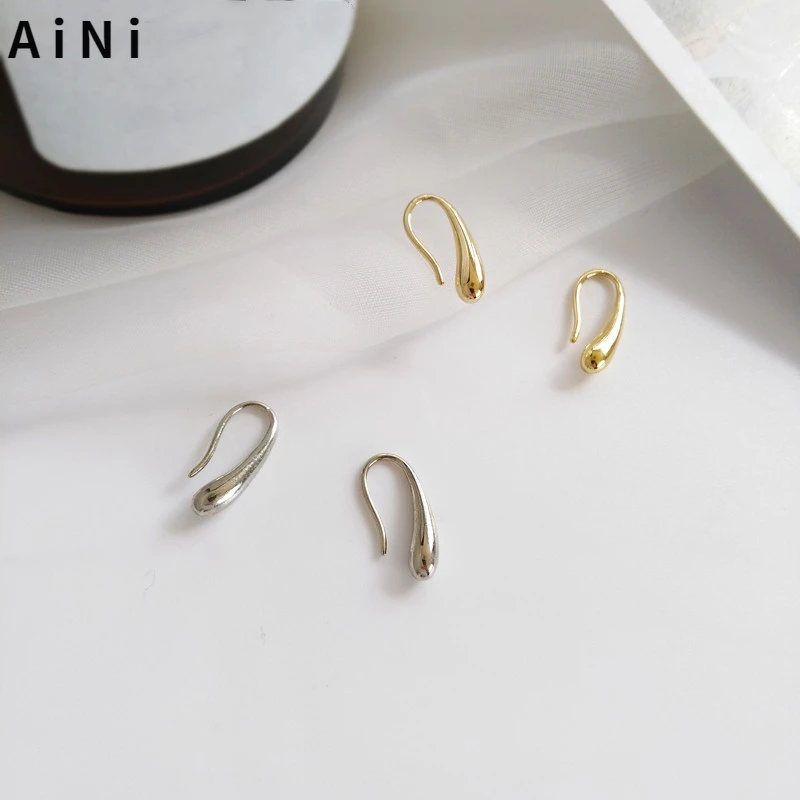 

Trendy Jewelry Earrings Hot Selling Delicate Style Smooth Surface Shiny Gold Color Teardrop Earrings For Women Girl Gifts
